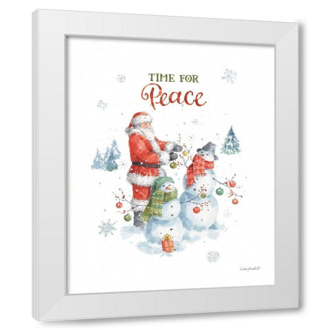 Welcoming Santa 03 White Modern Wood Framed Art Print by Audit, Lisa