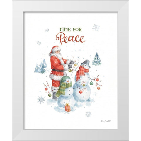 Welcoming Santa 03 White Modern Wood Framed Art Print by Audit, Lisa