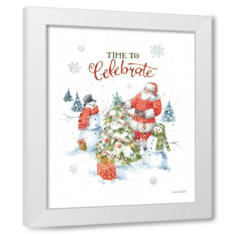 Welcoming Santa 04 White Modern Wood Framed Art Print by Audit, Lisa