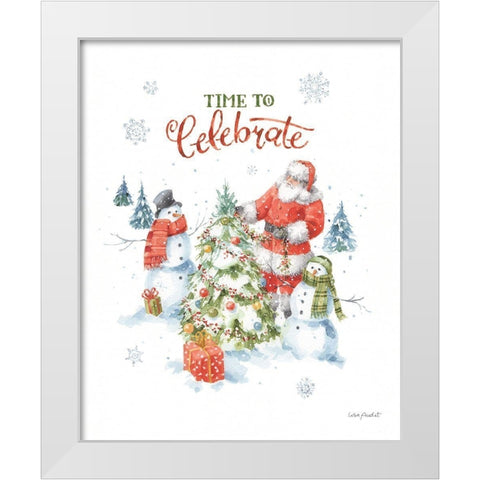 Welcoming Santa 04 White Modern Wood Framed Art Print by Audit, Lisa