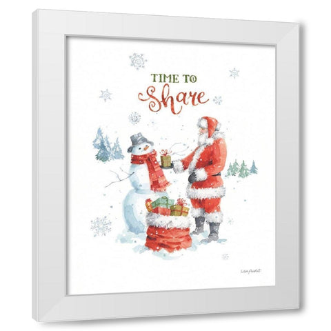 Welcoming Santa 05 White Modern Wood Framed Art Print by Audit, Lisa