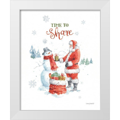Welcoming Santa 05 White Modern Wood Framed Art Print by Audit, Lisa