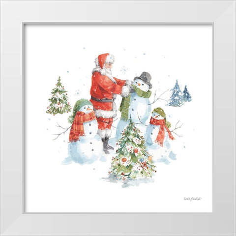 Welcoming Santa 06 White Modern Wood Framed Art Print by Audit, Lisa