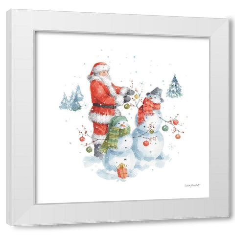 Welcoming Santa 07 White Modern Wood Framed Art Print by Audit, Lisa