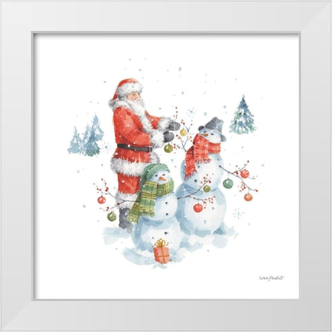 Welcoming Santa 07 White Modern Wood Framed Art Print by Audit, Lisa