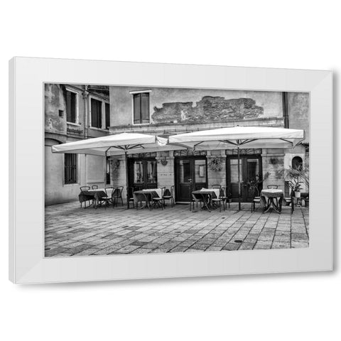 Open at Seven BW White Modern Wood Framed Art Print by Head, Danny