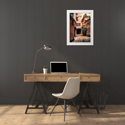 Italian Alleyway White Modern Wood Framed Art Print by Head, Danny