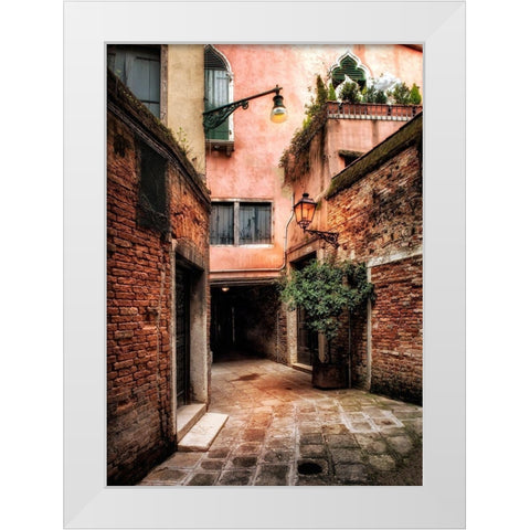 Italian Alleyway White Modern Wood Framed Art Print by Head, Danny