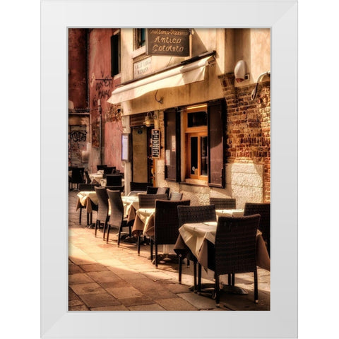 Coffee Time White Modern Wood Framed Art Print by Head, Danny