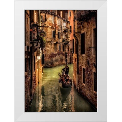All Aglow White Modern Wood Framed Art Print by Head, Danny