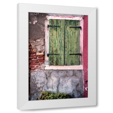 Burano Wall White Modern Wood Framed Art Print by Head, Danny