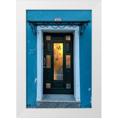 Burano Door I White Modern Wood Framed Art Print by Head, Danny