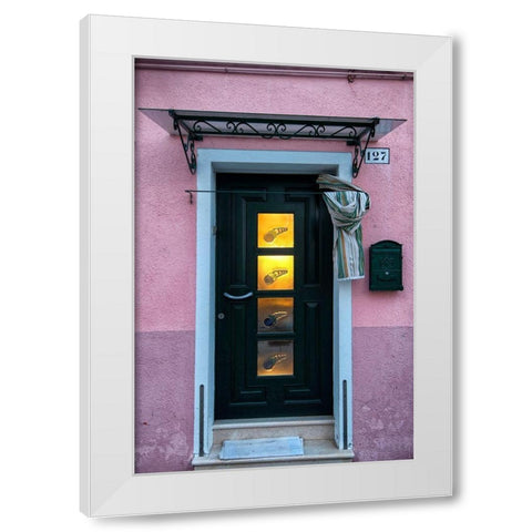 Burano Door II White Modern Wood Framed Art Print by Head, Danny
