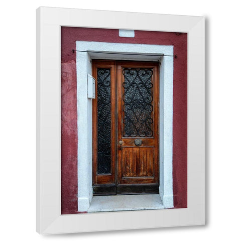 Burano Door III White Modern Wood Framed Art Print by Head, Danny