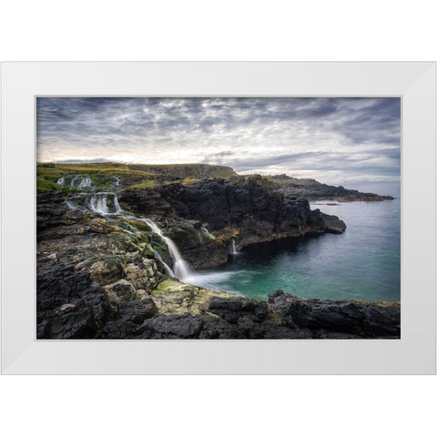 Northern Coast White Modern Wood Framed Art Print by Head, Danny