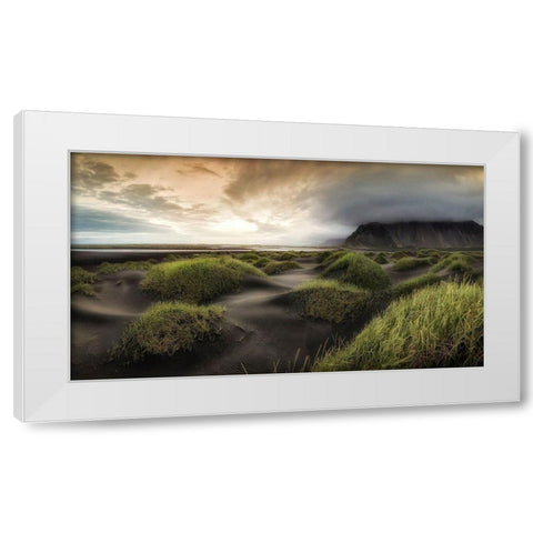 Black Dunes White Modern Wood Framed Art Print by Head, Danny