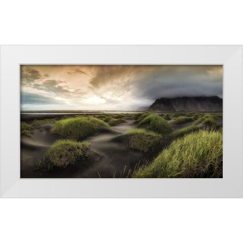 Black Dunes White Modern Wood Framed Art Print by Head, Danny