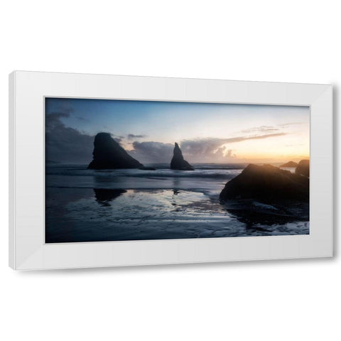 Late Day Blues White Modern Wood Framed Art Print by Head, Danny
