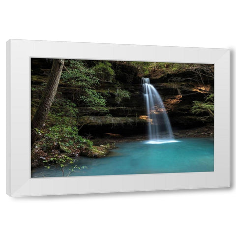 Shangri La White Modern Wood Framed Art Print by Head, Danny