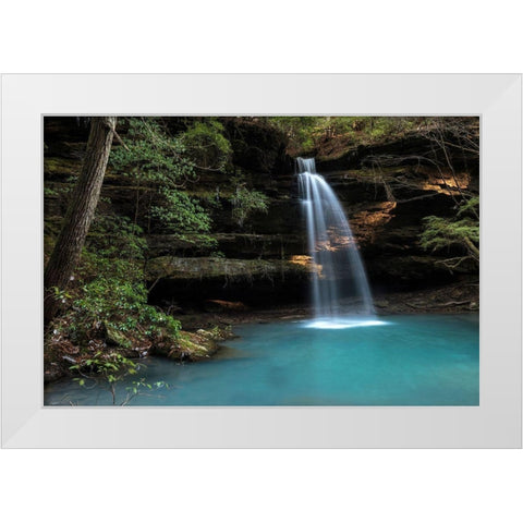 Shangri La White Modern Wood Framed Art Print by Head, Danny