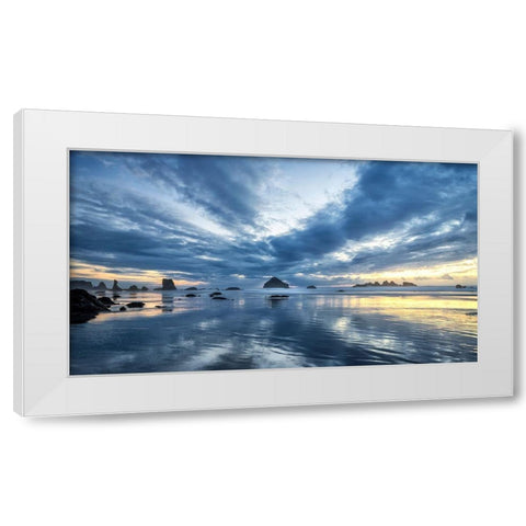 Reflections White Modern Wood Framed Art Print by Head, Danny