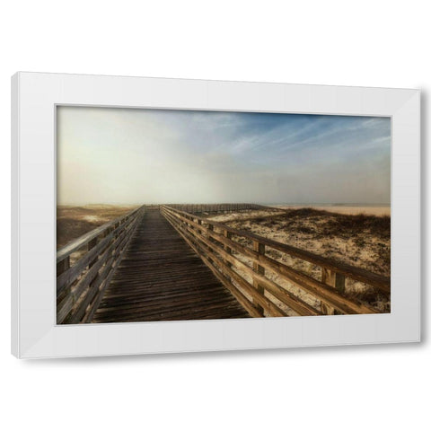 Boardwalk I White Modern Wood Framed Art Print by Head, Danny