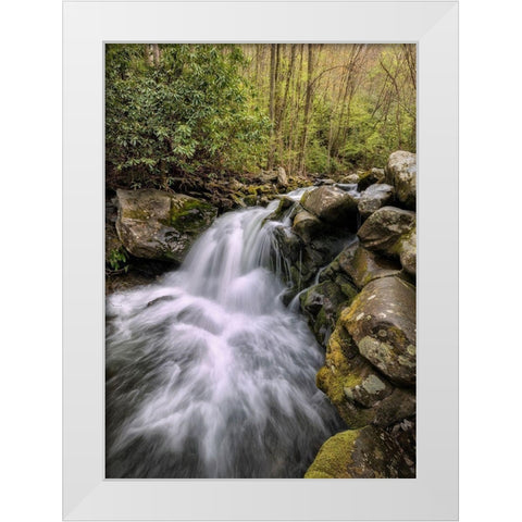 Spill Over White Modern Wood Framed Art Print by Head, Danny