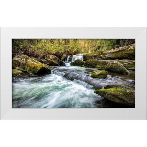 Mountain Creek White Modern Wood Framed Art Print by Head, Danny