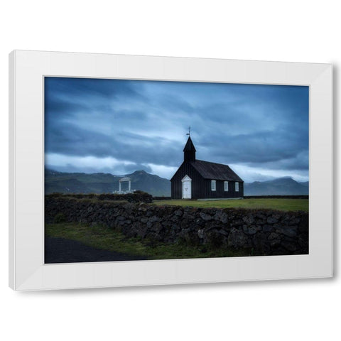 Black Church II White Modern Wood Framed Art Print by Head, Danny