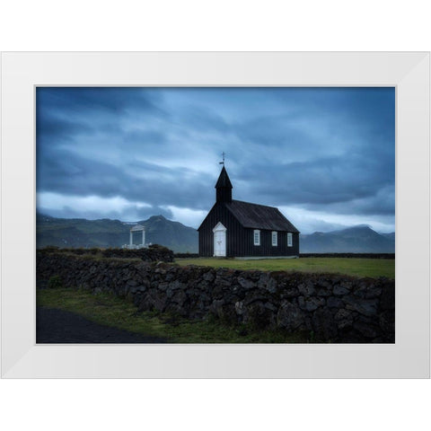 Black Church II White Modern Wood Framed Art Print by Head, Danny