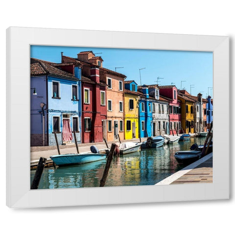 Waking Burano White Modern Wood Framed Art Print by Head, Danny