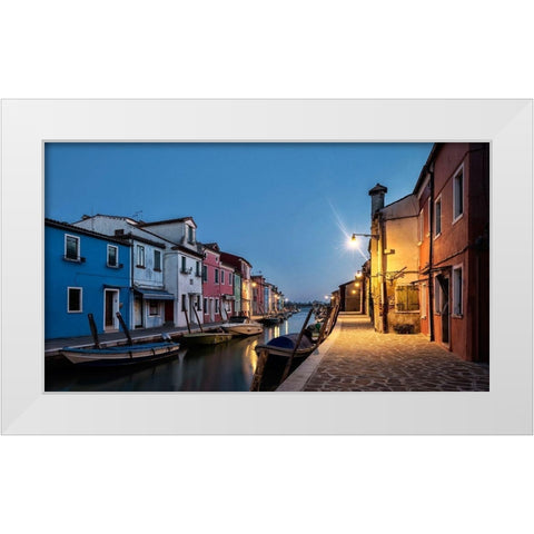 Waking Burano White Modern Wood Framed Art Print by Head, Danny