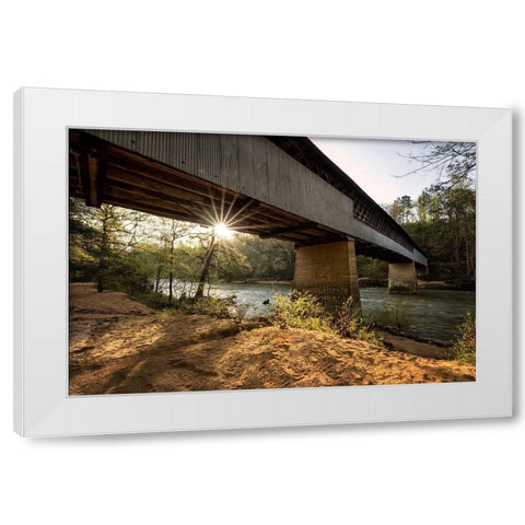 Swann Bridge V White Modern Wood Framed Art Print by Head, Danny