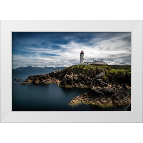 Irish Morning White Modern Wood Framed Art Print by Head, Danny