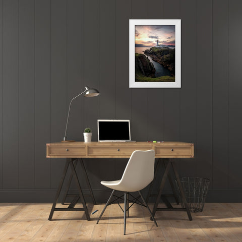 Irish Morning II White Modern Wood Framed Art Print by Head, Danny