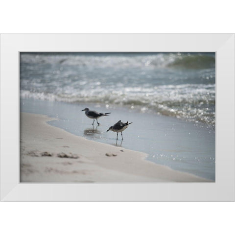 Wading II White Modern Wood Framed Art Print by Head, Danny
