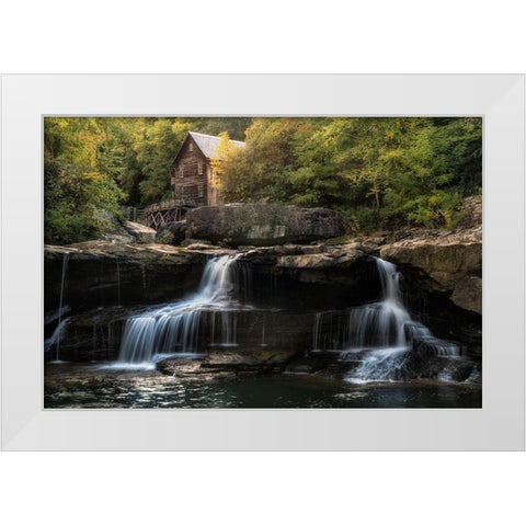 The Mill White Modern Wood Framed Art Print by Head, Danny