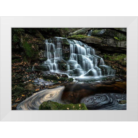 Shays Run II White Modern Wood Framed Art Print by Head, Danny