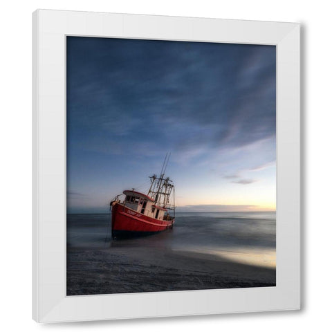 Last Light White Modern Wood Framed Art Print by Head, Danny