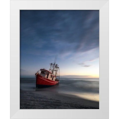 Last Light White Modern Wood Framed Art Print by Head, Danny