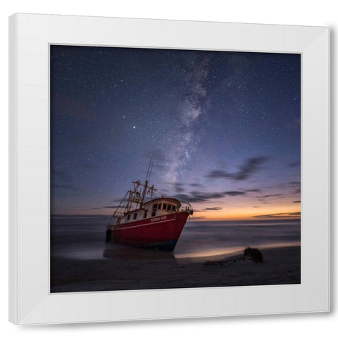 Milky Way Sunset White Modern Wood Framed Art Print by Head, Danny