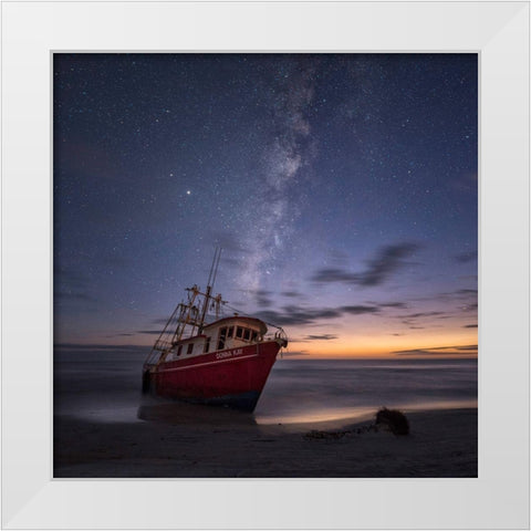 Milky Way Sunset White Modern Wood Framed Art Print by Head, Danny