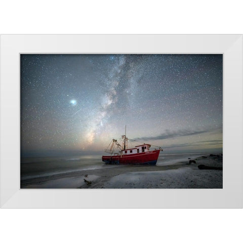 Nautical Sky I White Modern Wood Framed Art Print by Head, Danny