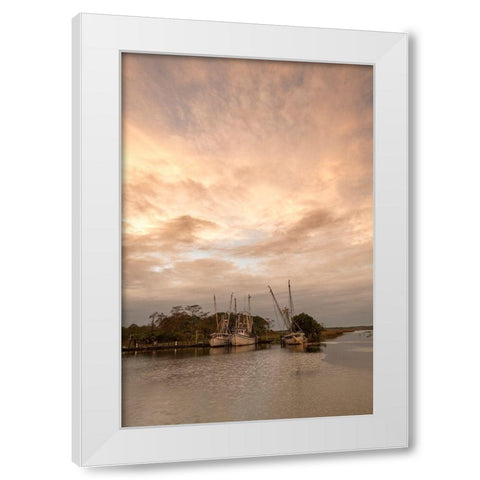 Harbor Sky White Modern Wood Framed Art Print by Head, Danny