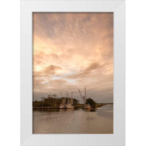 Harbor Sky White Modern Wood Framed Art Print by Head, Danny