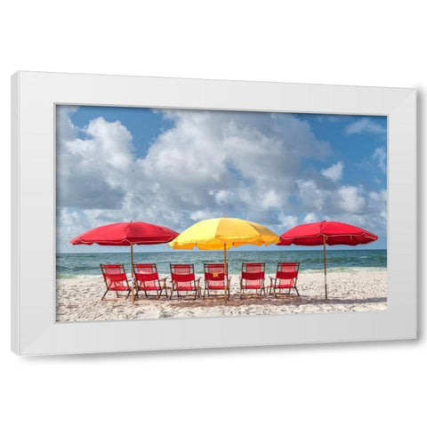 Seating For Six II White Modern Wood Framed Art Print by Head, Danny