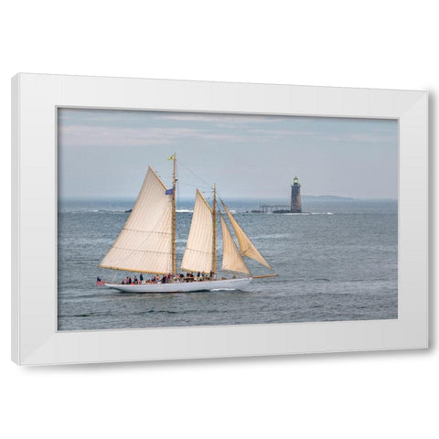 Smooth Sailing White Modern Wood Framed Art Print by Head, Danny