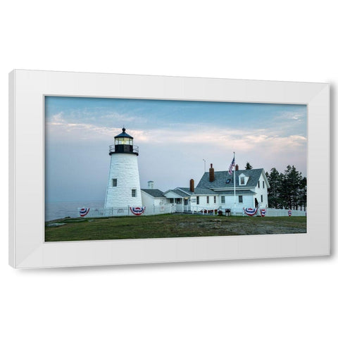 Blue Hour White Modern Wood Framed Art Print by Head, Danny