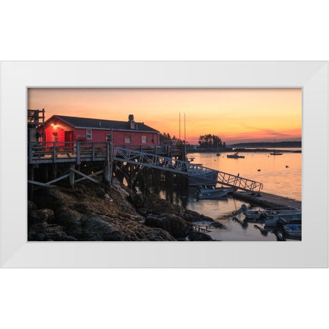 Five Islands White Modern Wood Framed Art Print by Head, Danny