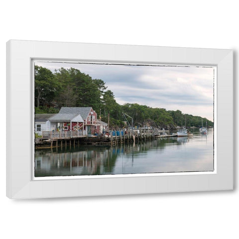 Remote Harbor White Modern Wood Framed Art Print by Head, Danny
